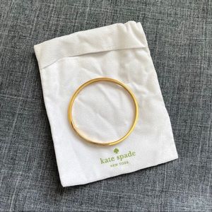 KATE SPADE “Draw the Line” Black & Gold Bangle
